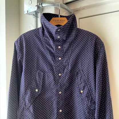 Dot Snap Button Shirt Navy