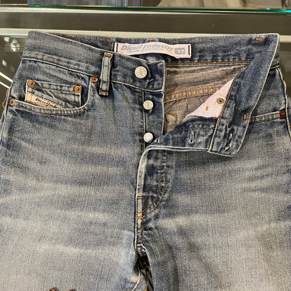 Light Wash Tapered Denim Jeans Italy