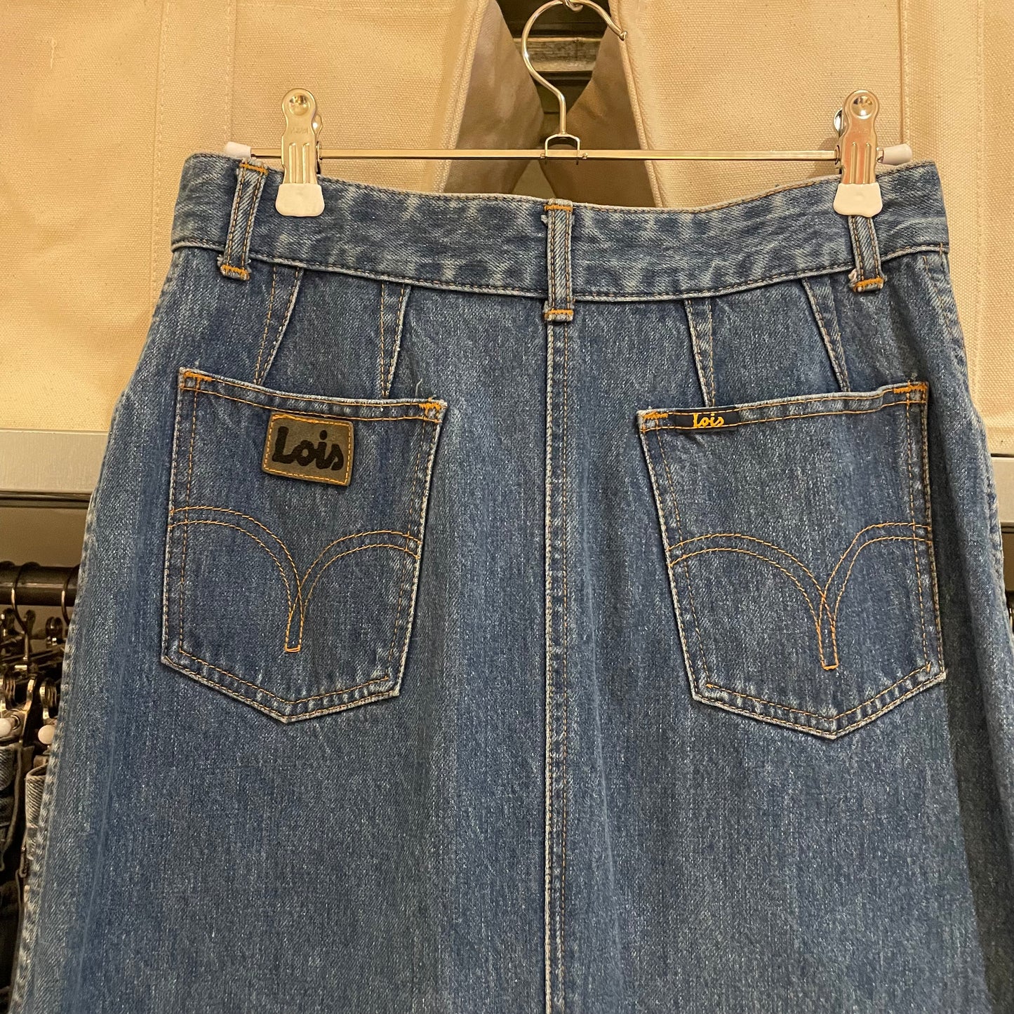 Denim Skirt Medium Wash Blue