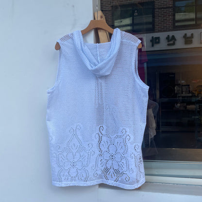 Hooded Lave Vest Blue
