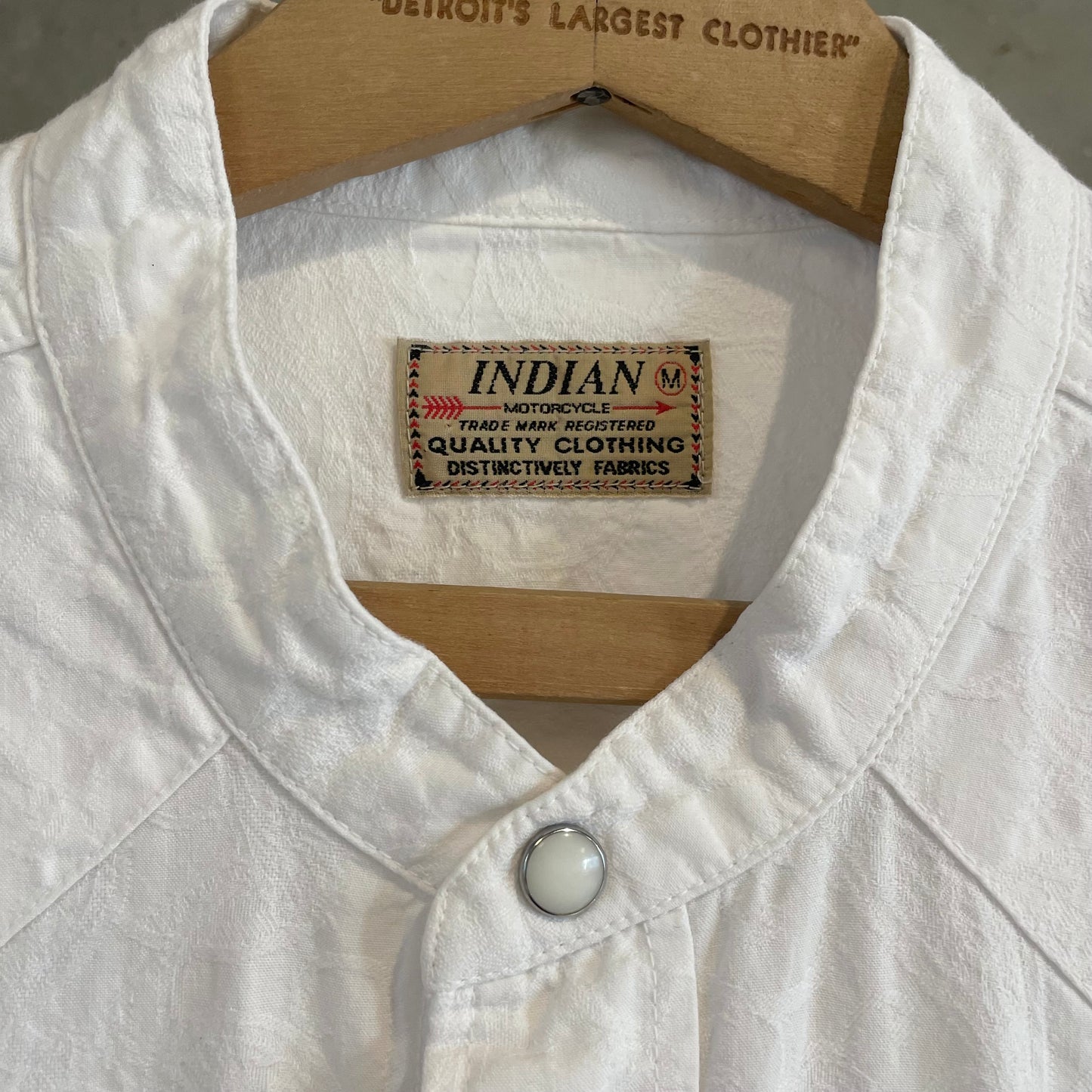Band Collar Shirt White