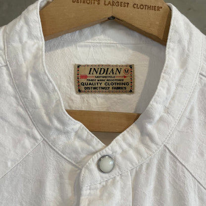Band Collar Shirt White