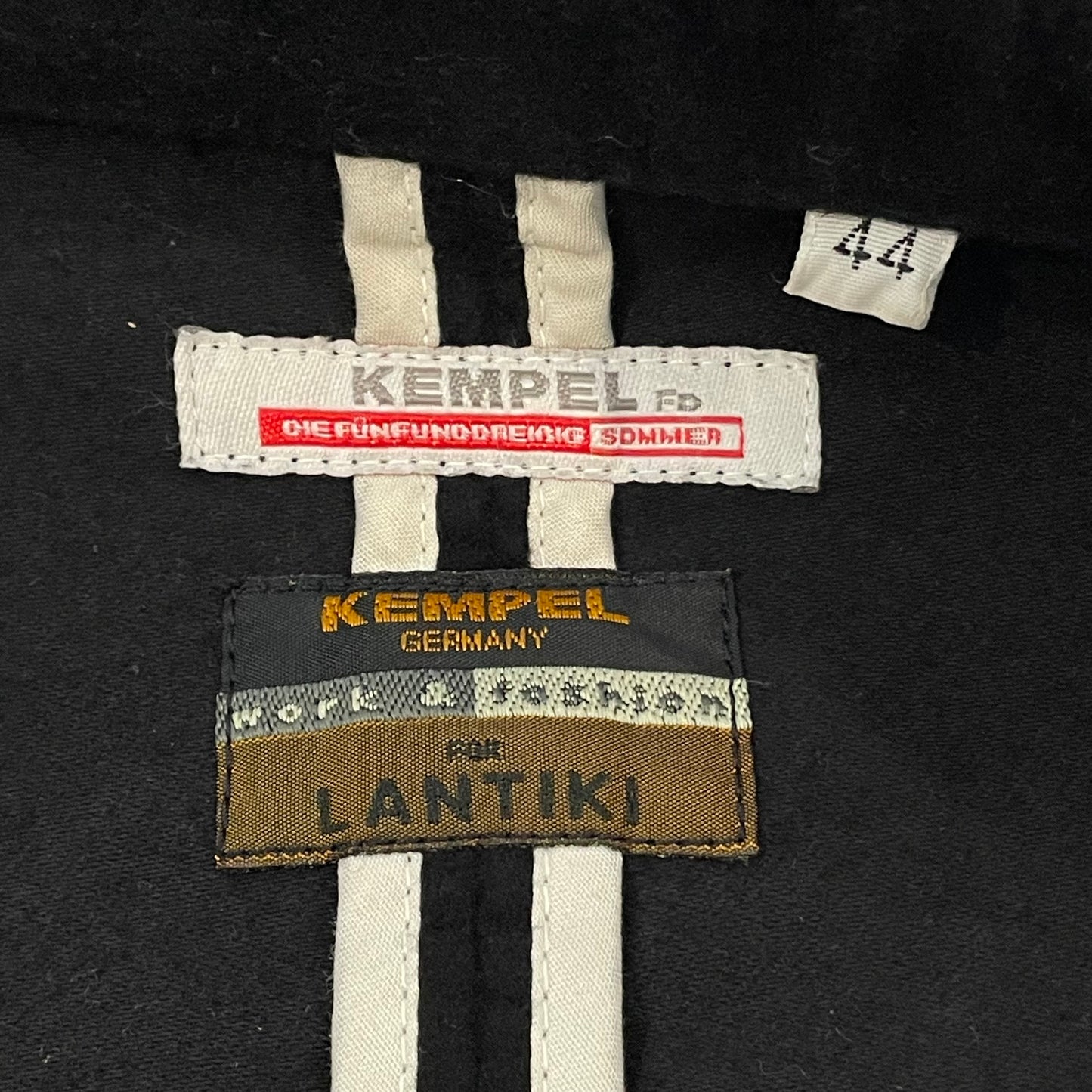 Work Jacket Black Mao Collar Moleskine