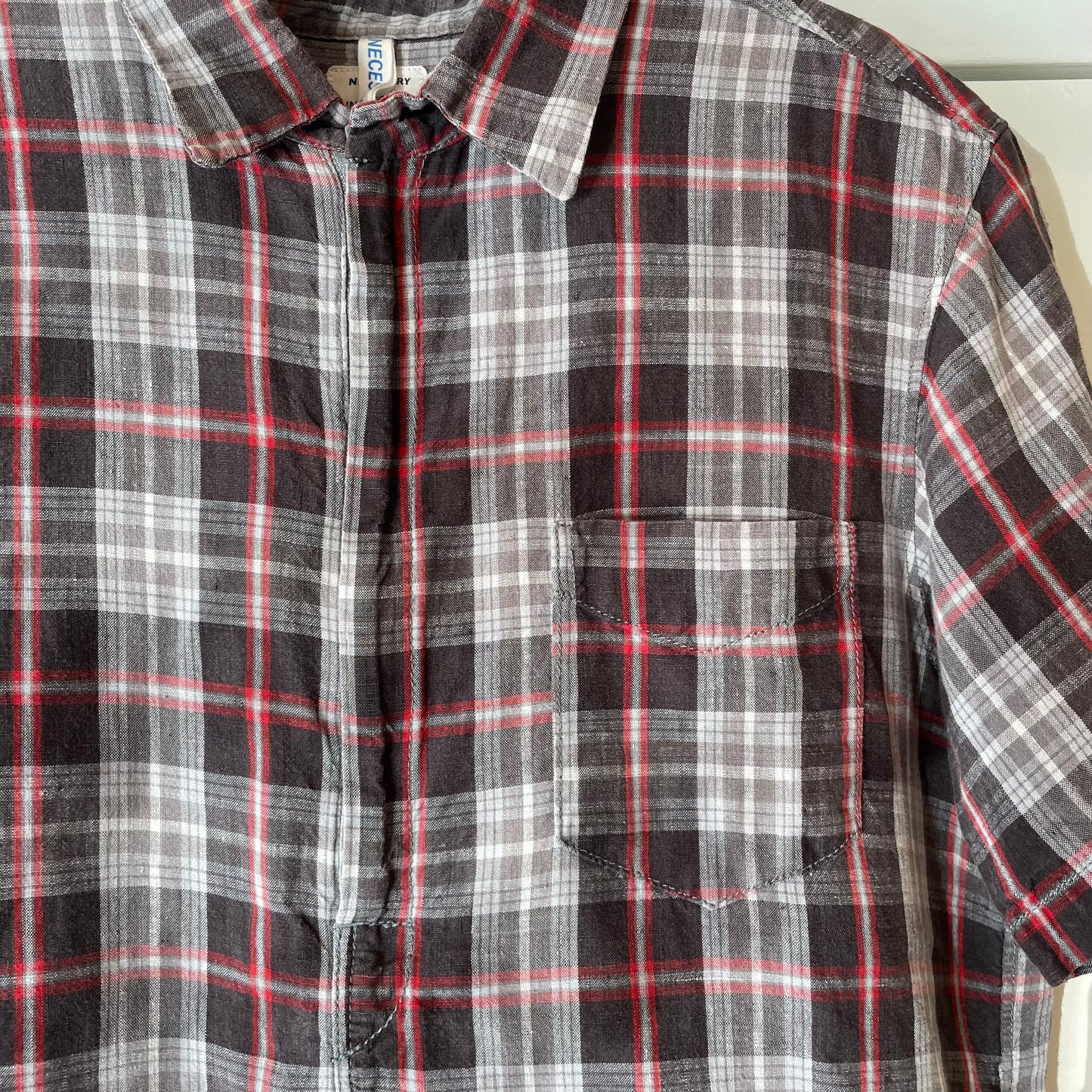 Check Short Sleeve Shirt Brown