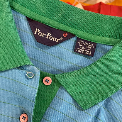 Stripe Polo Shirt Blue