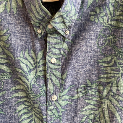 Tropical Aloha Shirt Blue