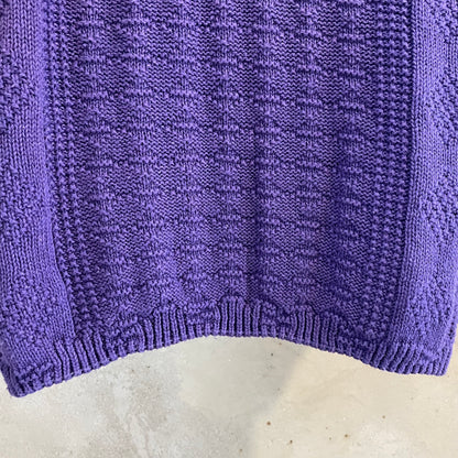 Ramie/Cotton Knit Sweater Purple