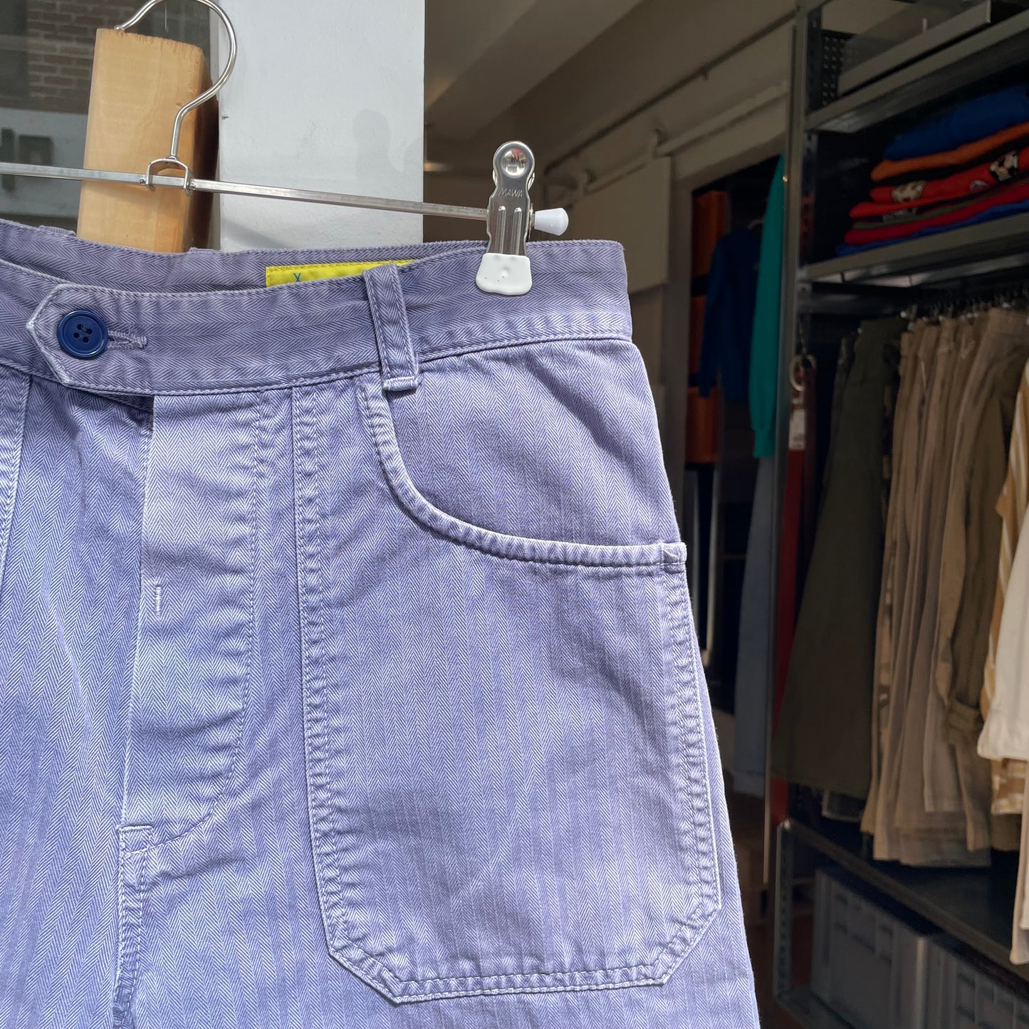 Herringbone Shorts Blue