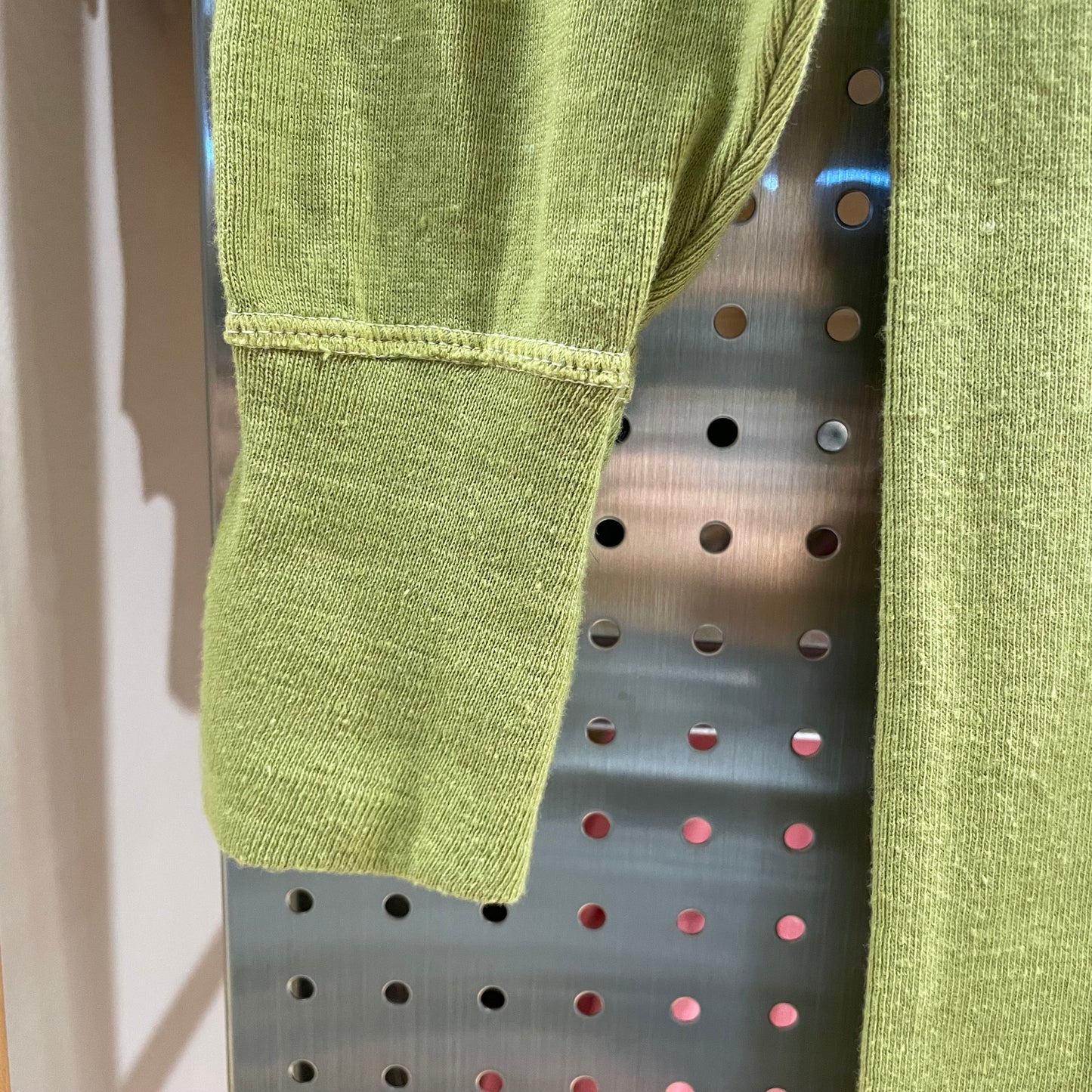 Dyed German Military U-Neck L/S T-Shirt Green