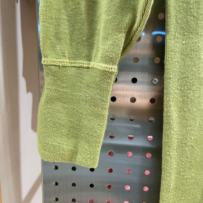Dyed German Military U-Neck L/S T-Shirt Green
