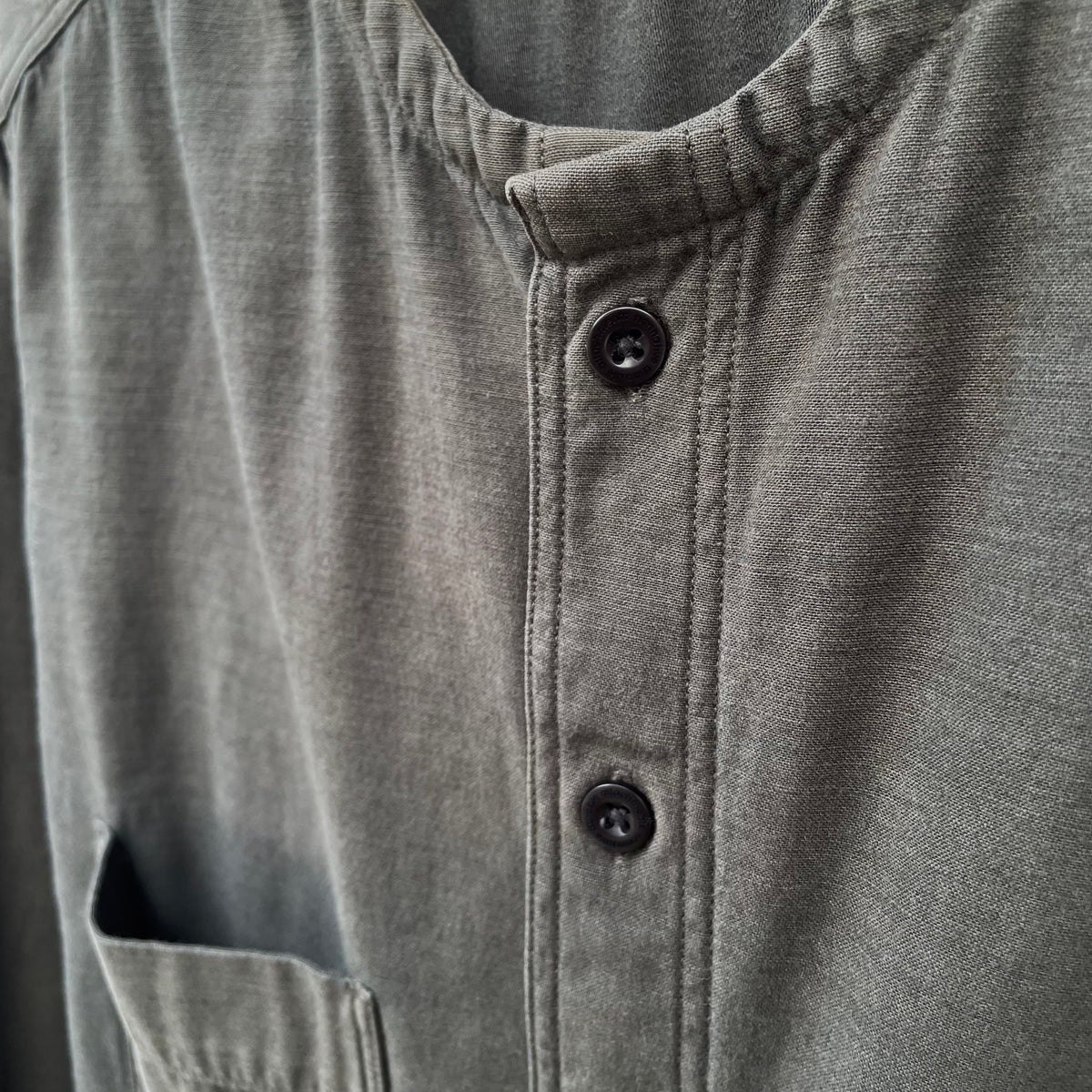 Band collar Shirt Charcoal