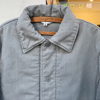 Bleached Quilting Euro Work Jacket Light Grey