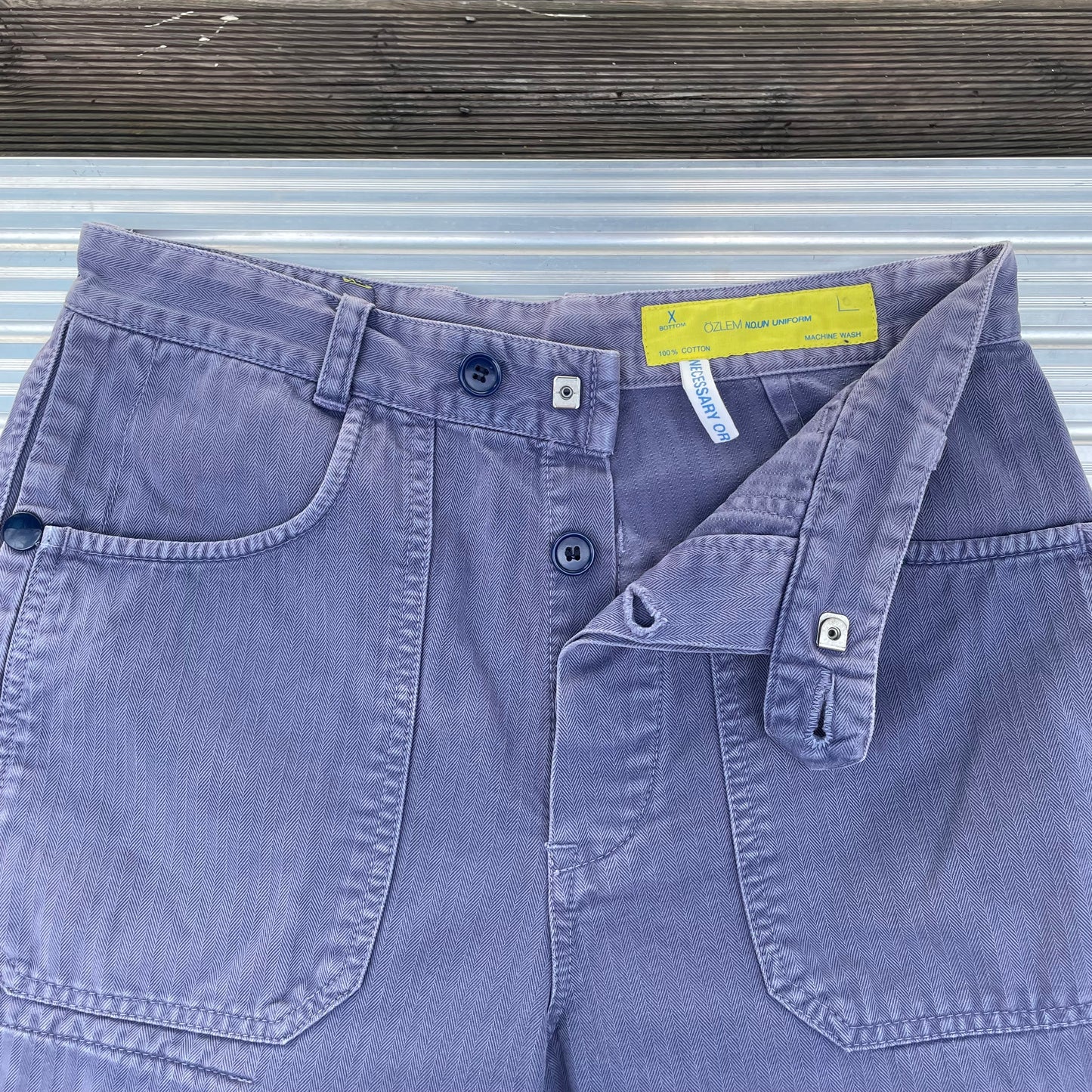 Herringbone Shorts Blue