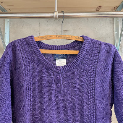 Ramie/Cotton Knit Sweater Purple