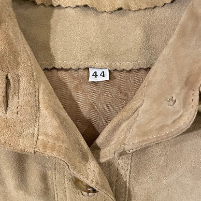 Double Pocket Leather Shirt Tan
