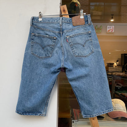 501 Faded Denim Shorts Blue