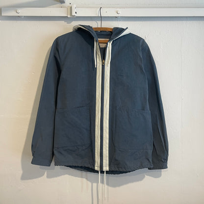 Hooded Windbreaker Blue/Cream Waldes Zip