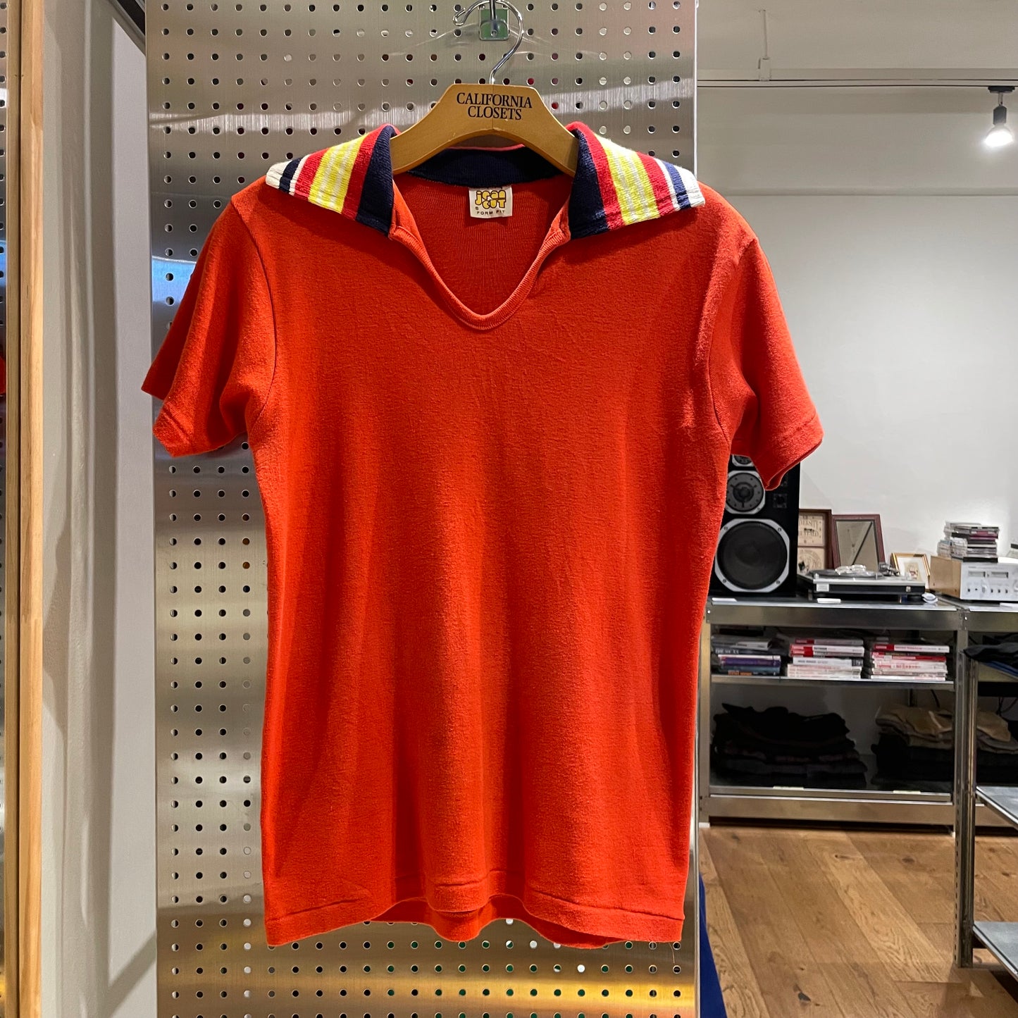 Knit Polo Shirt Red
