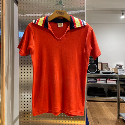 Knit Polo Shirt Red