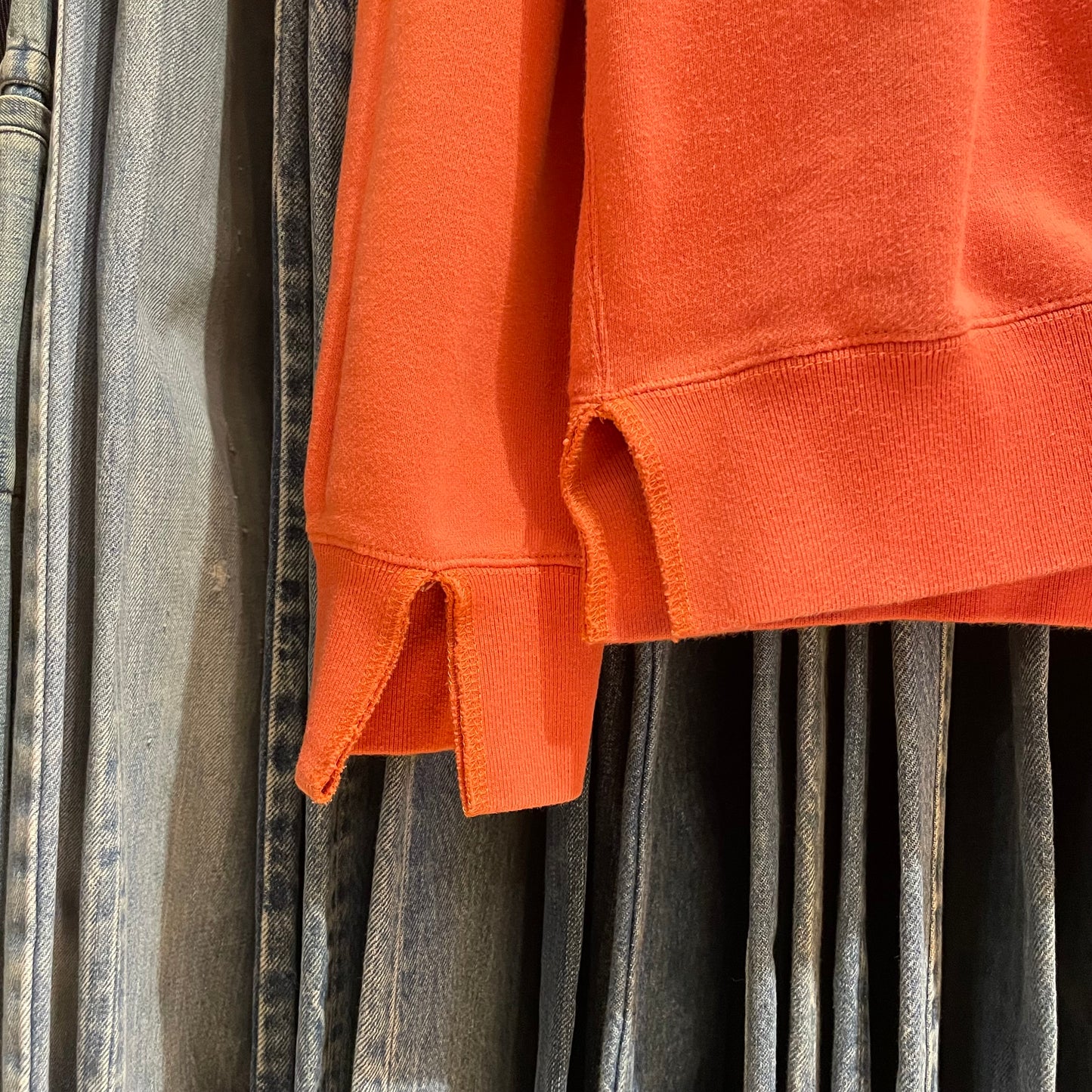 Chest Pocket Hoodie Pullover Orange