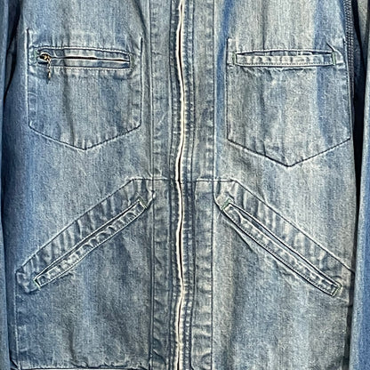 Faded Denim Jacket w/Ideal Zipper