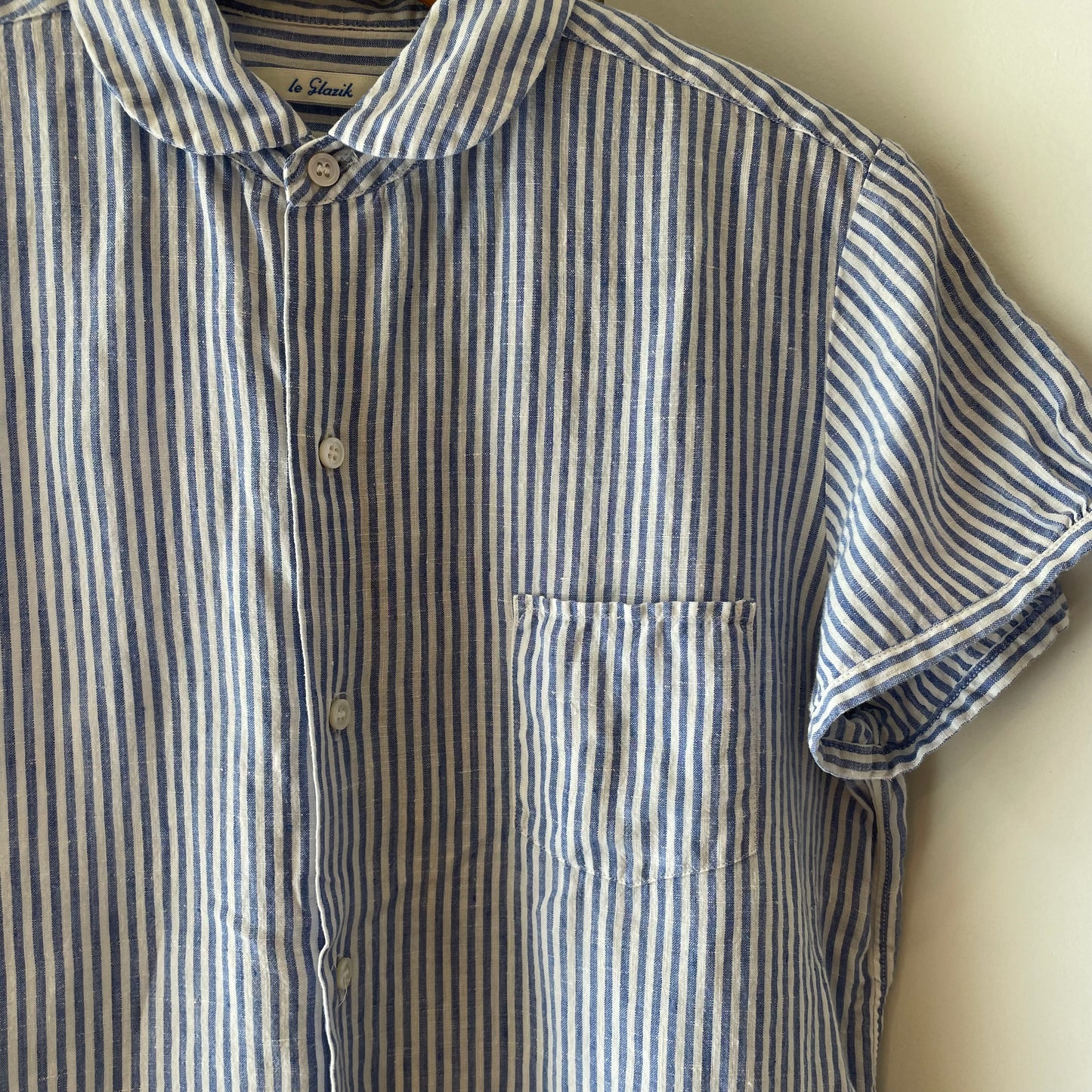 Stripe Linen Shirt Blue