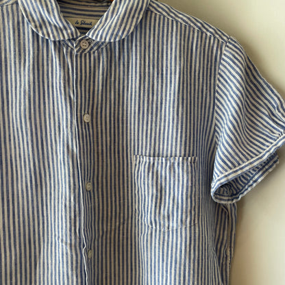 Stripe Linen Shirt Blue