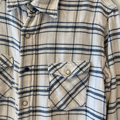 Plaid Flannel Shirt White
