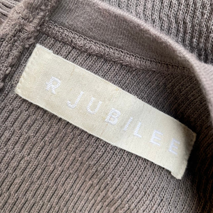 Waffle Tuck T-Shirt Long Sleeve Brown