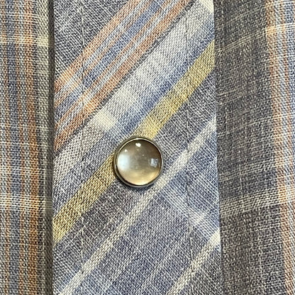 Multi Color Checked Western Shirt Grey/Blue