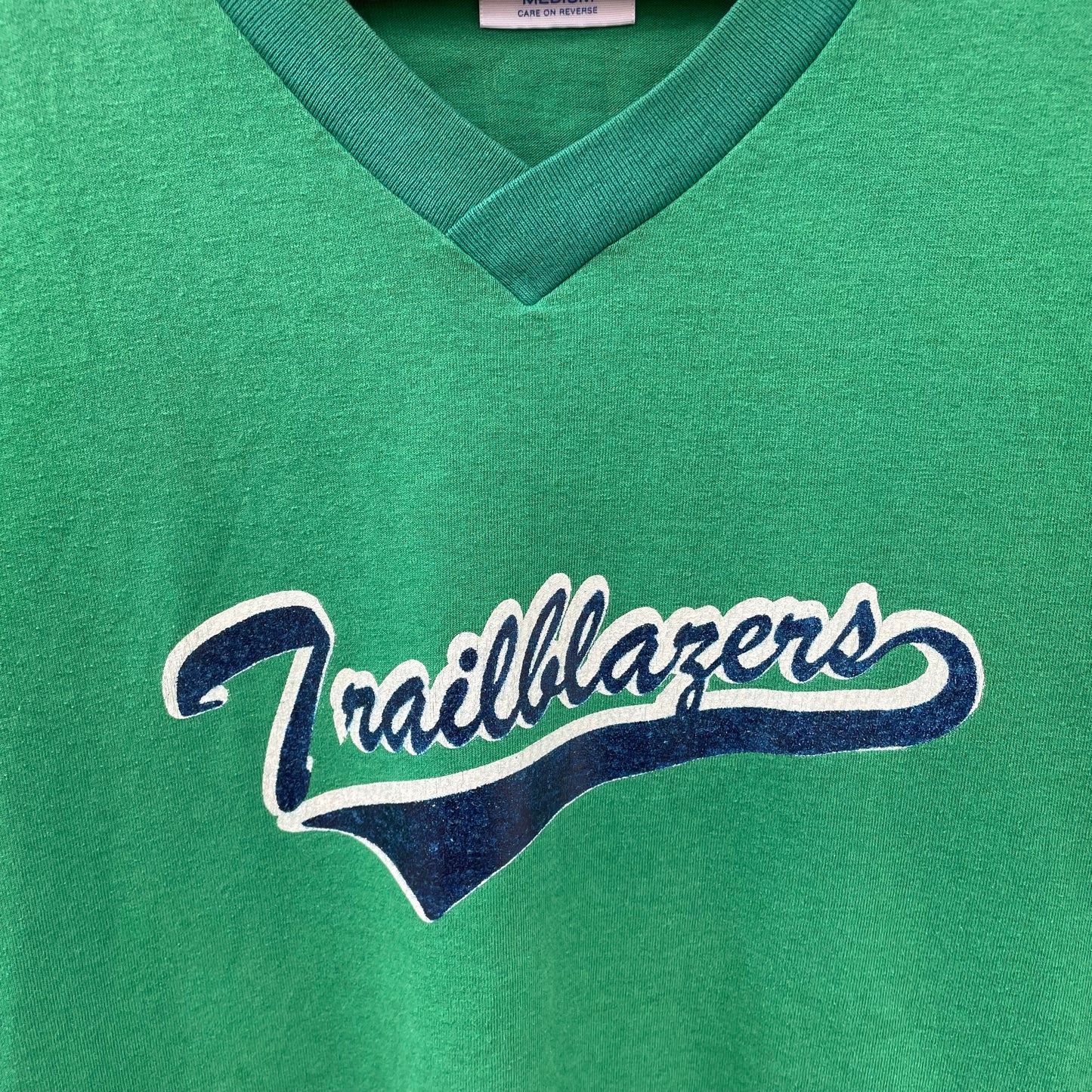 Trailblazers Navy Script Athletic Tee