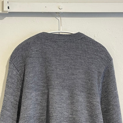 Crew Neck Cardigan Grey