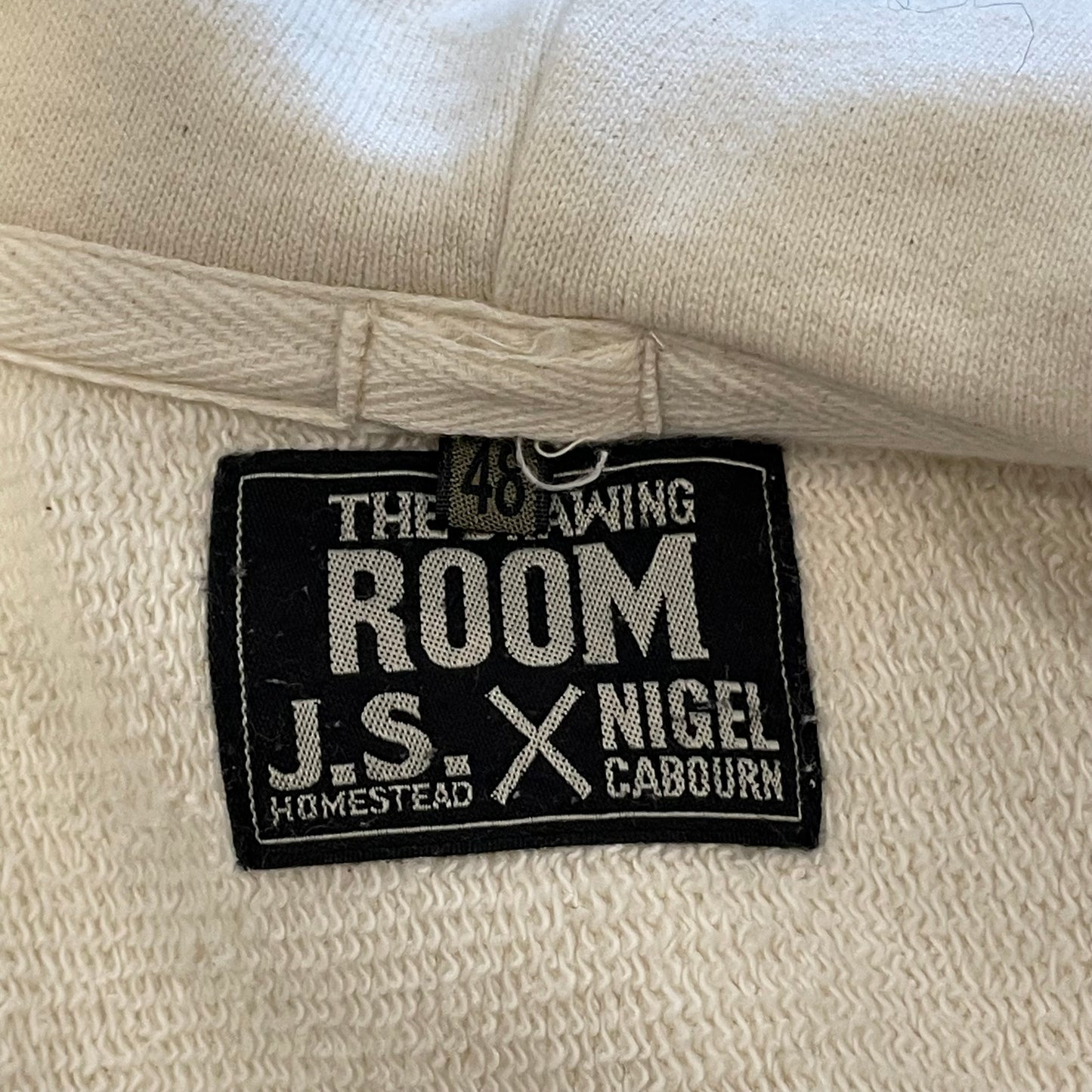 Full Zip Pocket Hoodie Cream Waldes Zip