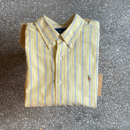 Stripe Shirt Short Sleeve Yellow