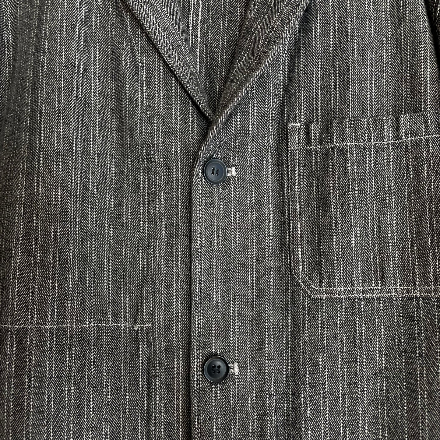 Pinstripe Herringbone Chore Jaclet Grey