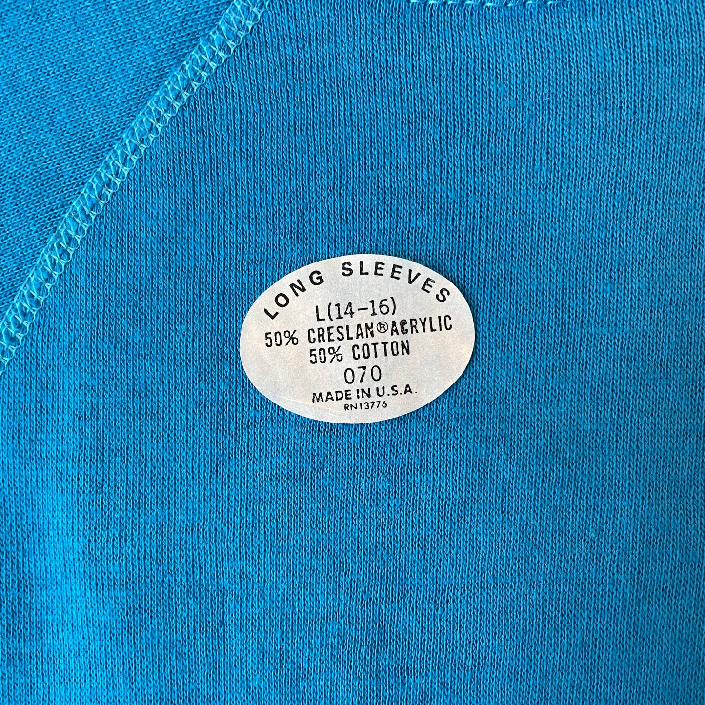 Deadstock Blank Raglan Sweatshirt Turquoise