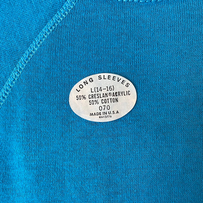 Deadstock Blank Raglan Sweatshirt Turquoise