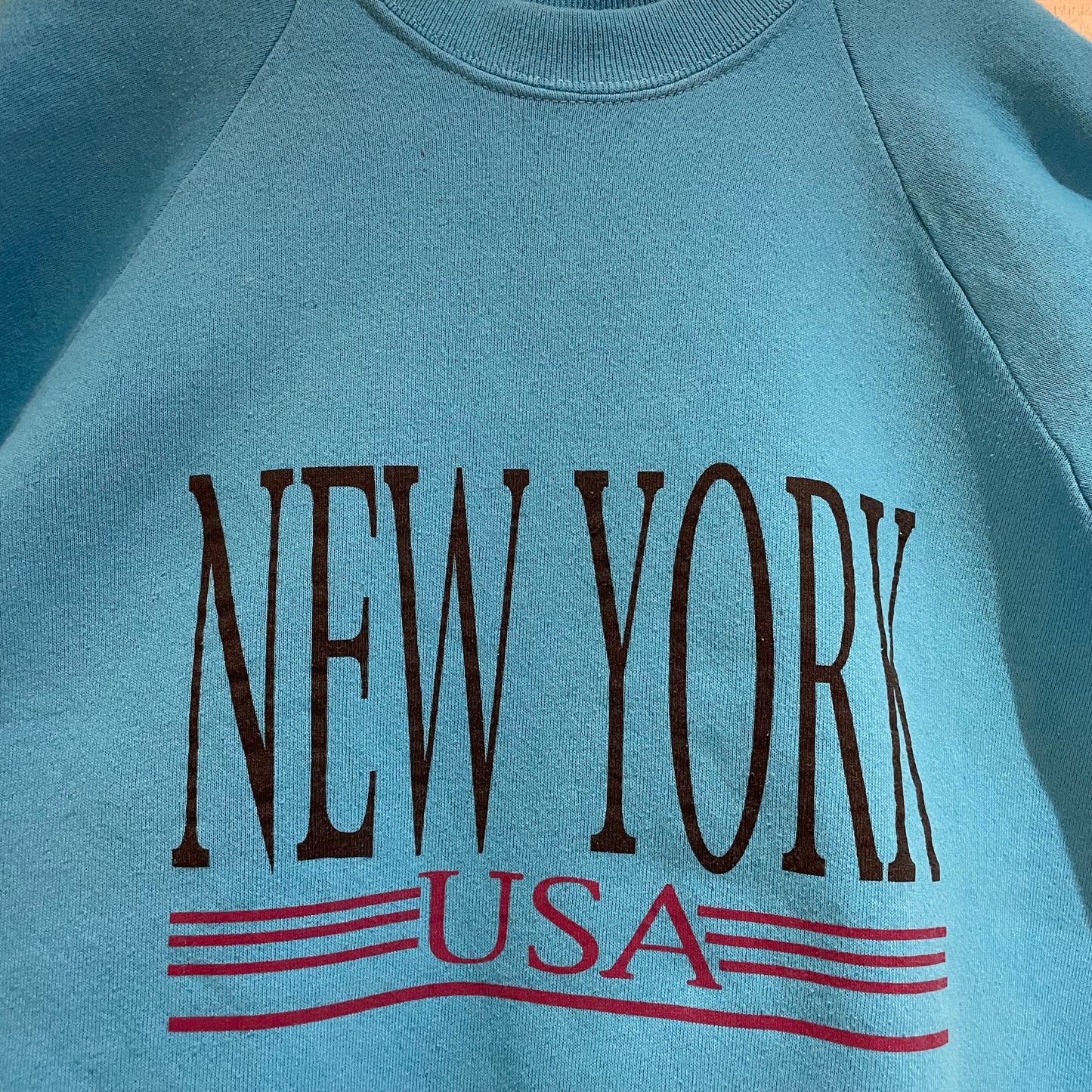 New York USA Sweatshirt Turquoise