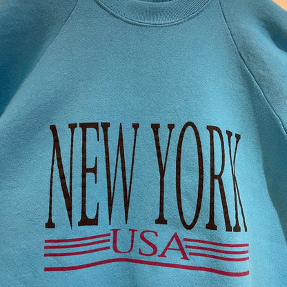 New York USA Sweatshirt Turquoise