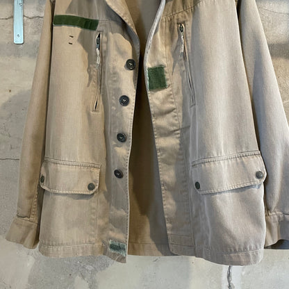 Bleached Zip Pocket Field Jacket Beige