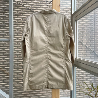 Cotton/Nylon Long Coat Beige