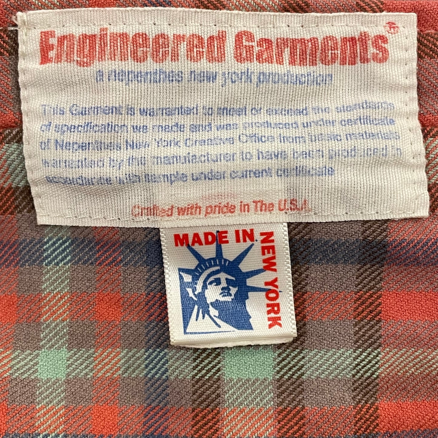 Plaid Flannel Work Shirt Red/Blue