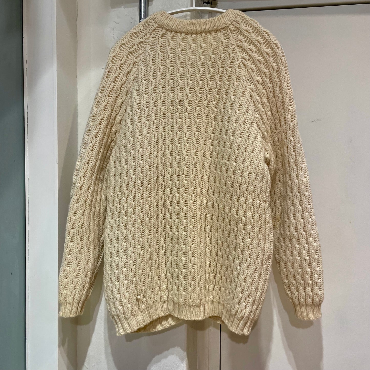Fisherman Knit Cardigan Ivory