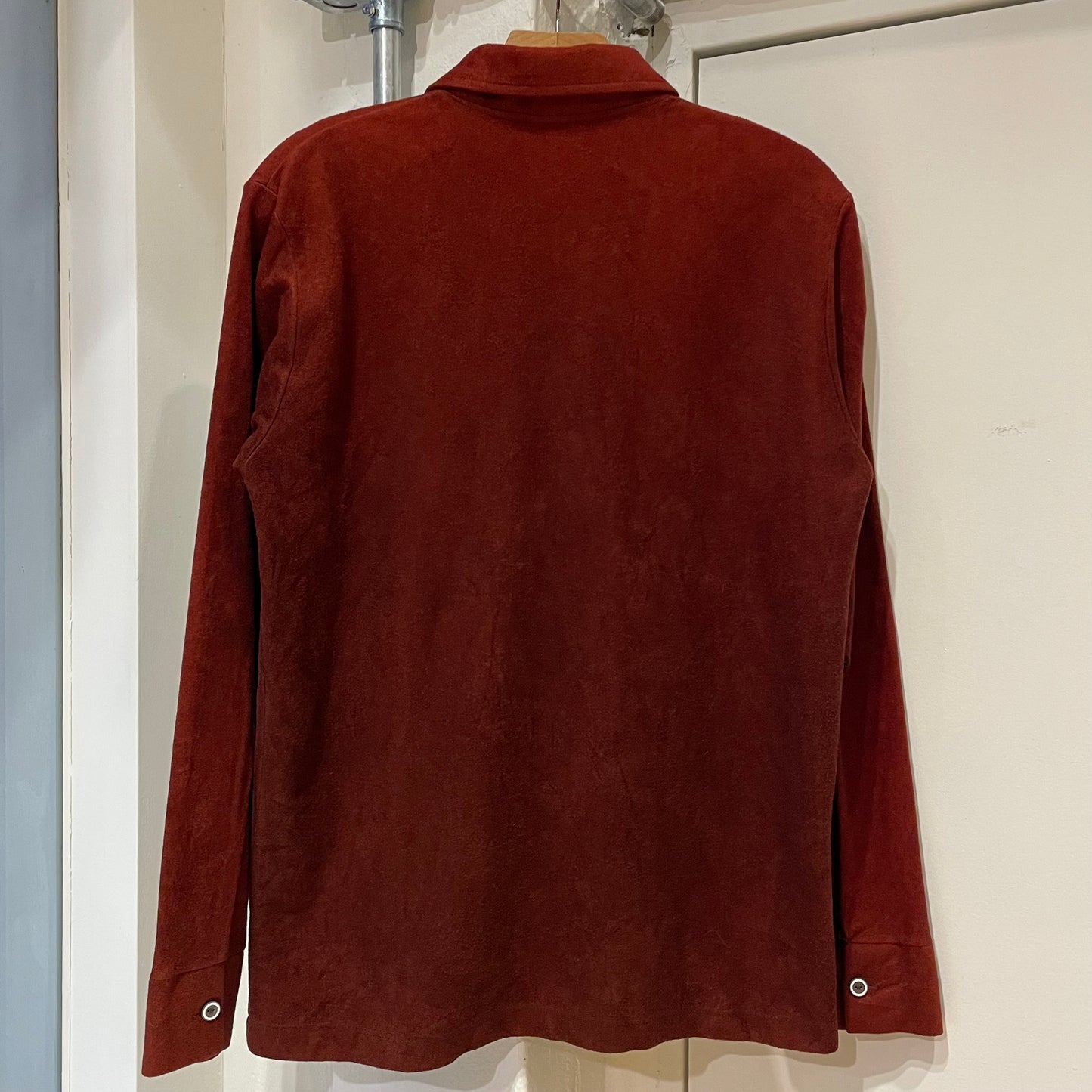 Velour Polo Shirt Burgundy