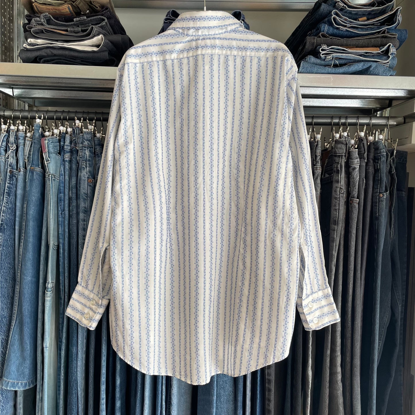 Striped Shirt White Blue