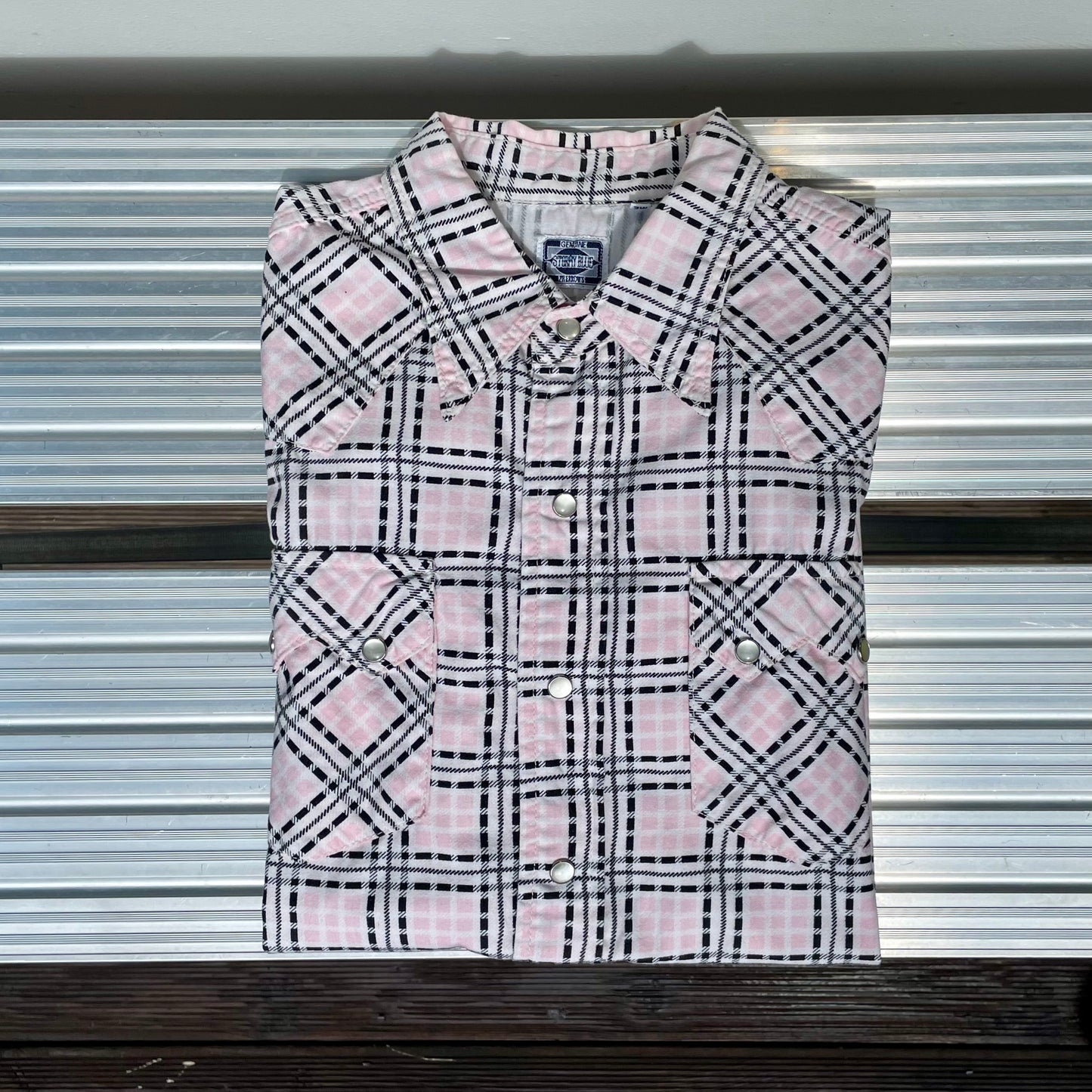 Short Sleeve Check Shirt Pink