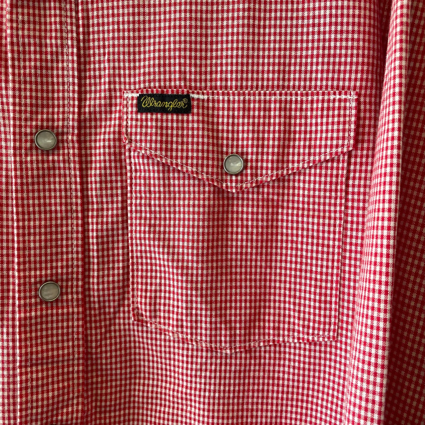Gingham Check Western Shirt Red