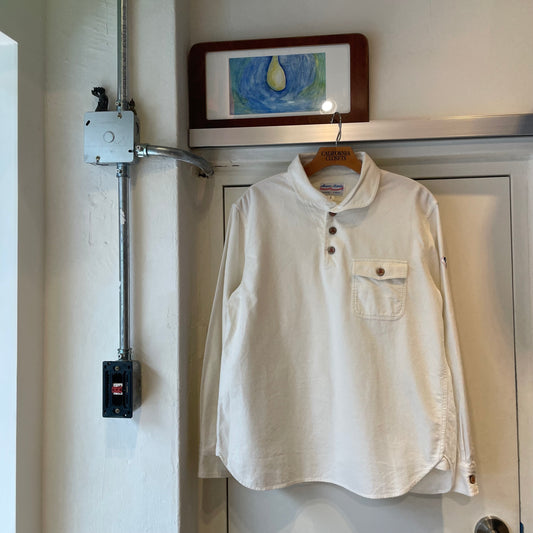 Sailor Collar Pullover Shirt White