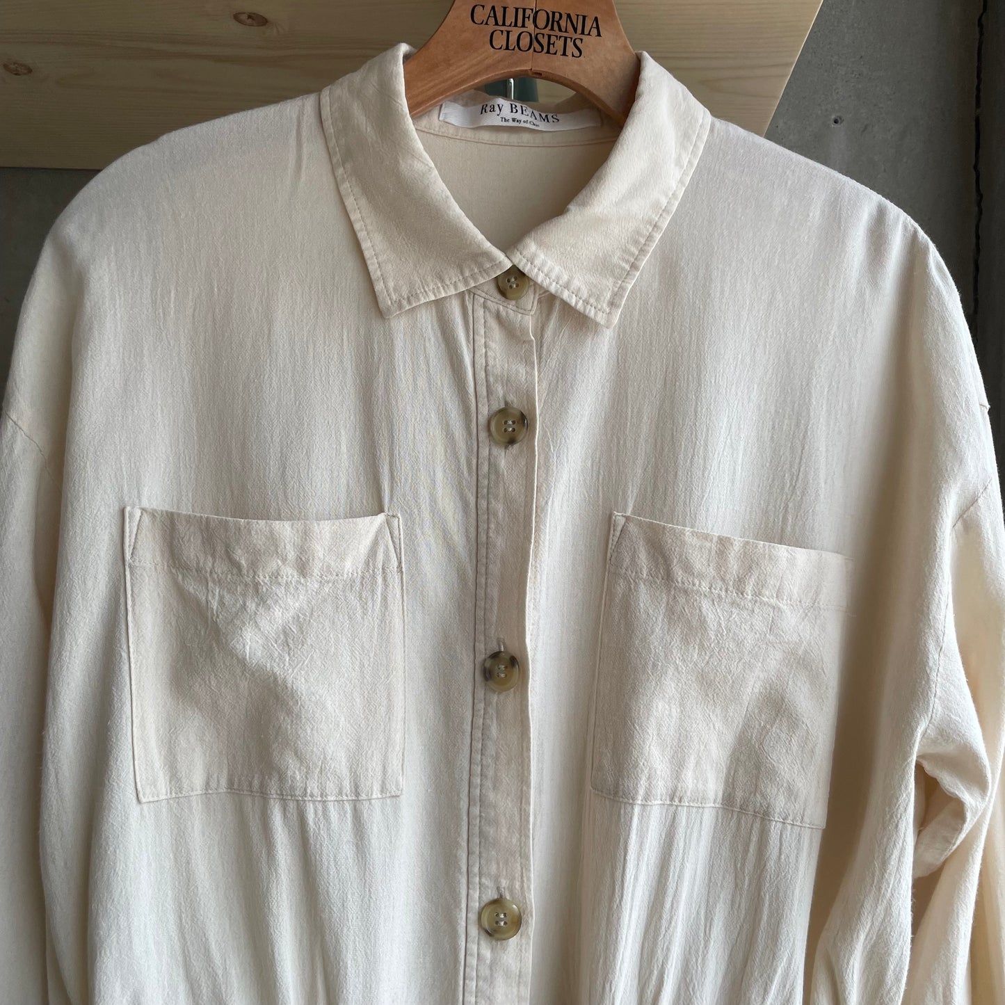 Drawstring Shirt Ivory