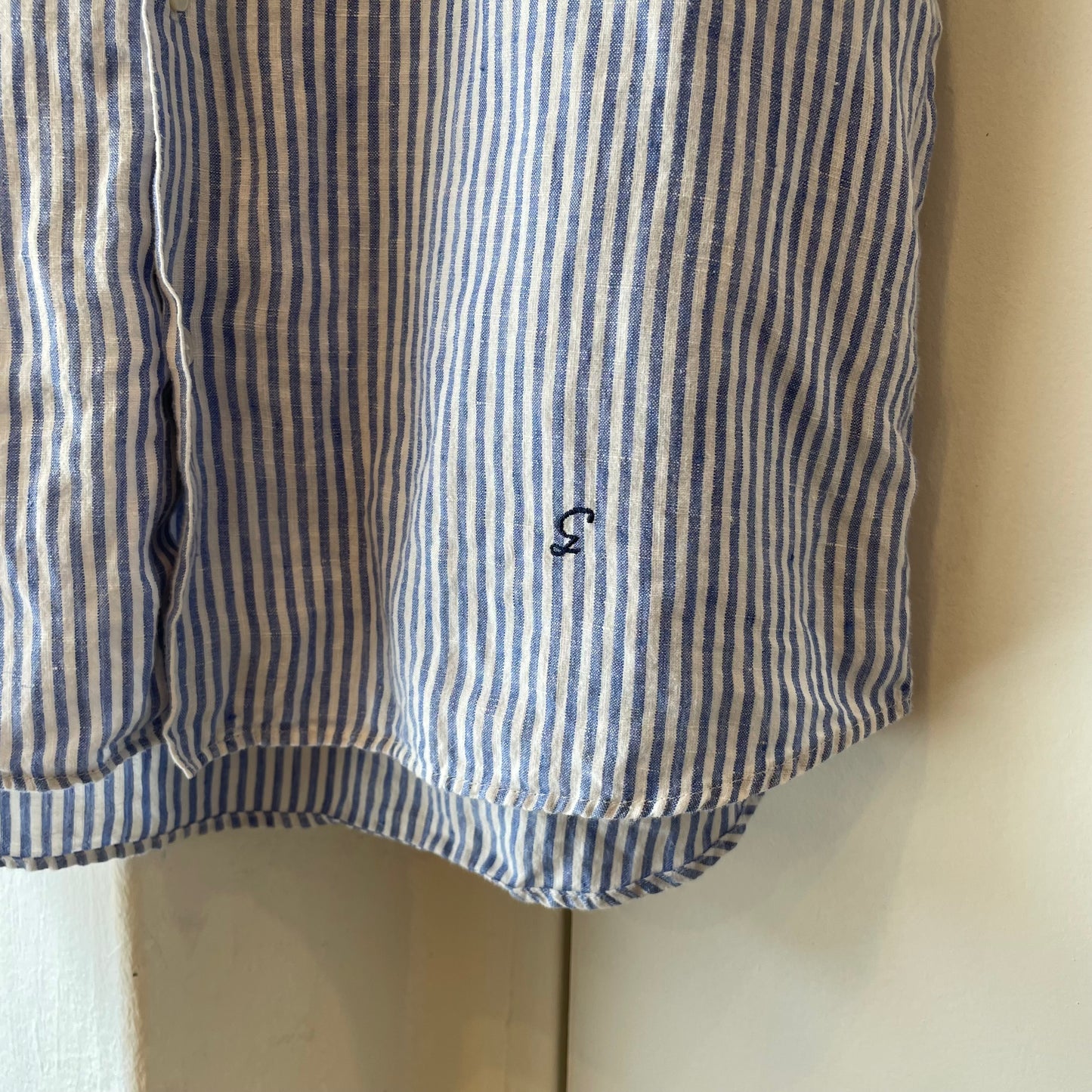 Stripe Linen Shirt Blue